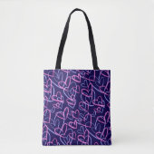 Glühende Herzen Neon Tasche (Vorderseite)