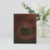 Glühende Herzen Postkarte (Stehend Vorderseite)