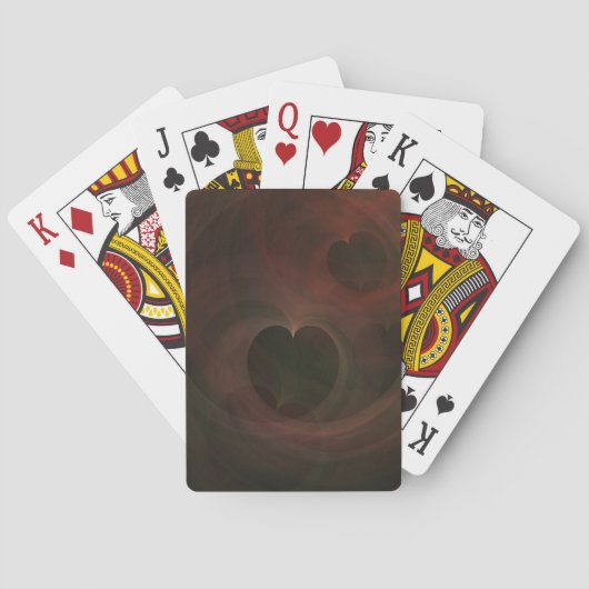 Glühende Herzen Spielkarten (Rückseite)