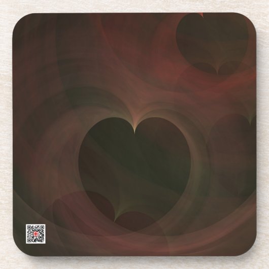 Glühende Herzen Untersetzer (Vorderseite)