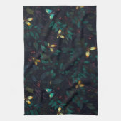 Glühende Insekten in dunklen Foliagen Geschirrtuch (Vertikal)