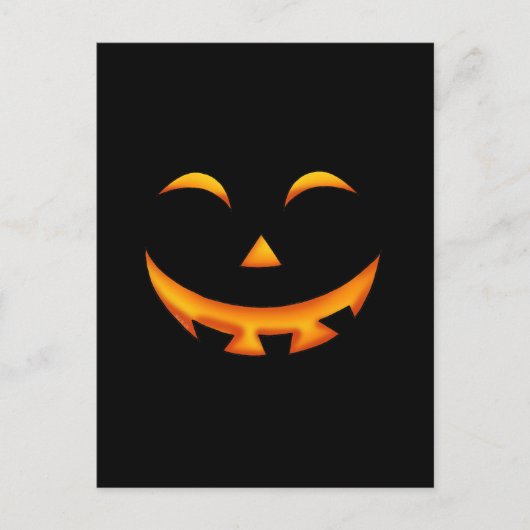 Glühende Jack-O' Lantern Smile Art Postkarte (Vorderseite)