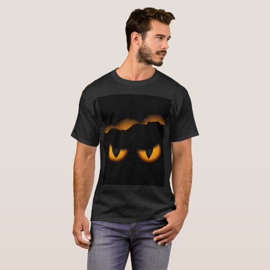 Glühende Katzen Augen T-Shirt (Vorne ganz)