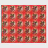 Glühende Kerze mit Weihnachtsgeschenk Geschenkpapier (Flach)