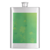 Glühende Kleeblätter Flachmann (Vorderseite)