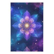 Glühende kosmische Lotus-Leinwand