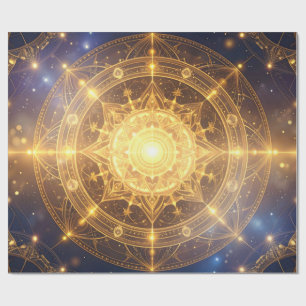 Glühende Kosmische Mandala-Geschenkwrap Geschenkpapier