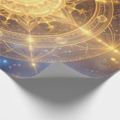 Glühende Kosmische Mandala-Geschenkwrap Geschenkpapier (Ecke)