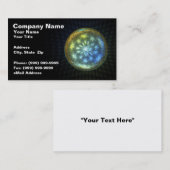 Glühende Kugel auf schwarzem Hintergrund Visitenkarte (Vorne/Hinten)