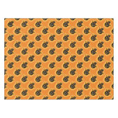 Glühende Kürbishexe auf Orange Tischdecke (Vorderseite (Horizontal))
