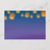 Glühende Lanterns Hochzeitkarte Begleitkarte (Rückseite)