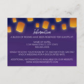 Glühende Lanterns Hochzeitkarte Begleitkarte (Vorderseite)