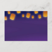 Glühende Lanterns Hochzeitkarte Begleitkarte (Rückseite)