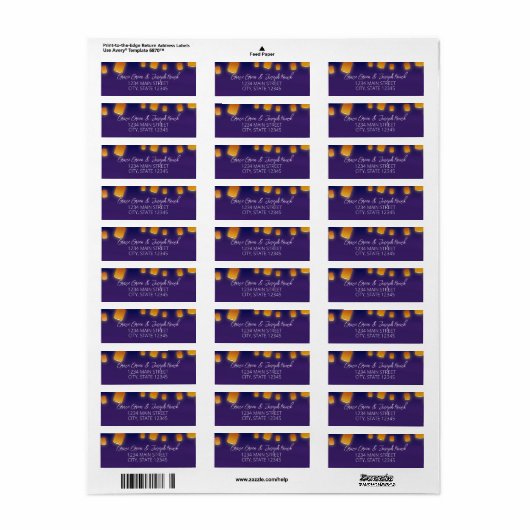 Glühende Lanterns-Rücksendeadresse (Vorne)