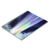 Glühende Lavendel-Blume Teile Spiral-Notebook Notizblock (Linke Seite)
