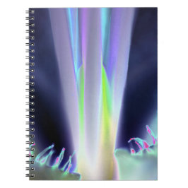 Glühende Lavendel-Blume Teile Spiral-Notebook Notizblock