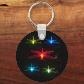 Glühende Libellen Schlüsselanhänger (Vorderseite)