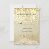Glühende Lichter Burlap & Lace Country Chic RSVP Karte (Vorderseite)