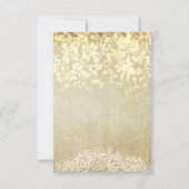 Glühende Lichter Burlap & Lace Country Chic RSVP Karte (Rückseite)