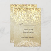 Glühende Lichter Burlap & Lace Country Chic RSVP Karte (Vorne/Hinten)