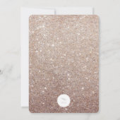 Glühende Lichter Chic Glitzer Parco Civico Einladung (Rückseite)