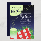 Glühende Lichter im Freien Camping Picnic Einladung (Vorne/Hinten)