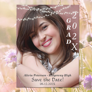 Glühende Lichter Moderner Abschluss Ankündigungspostkarte