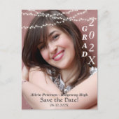 Glühende Lichter Moderner Abschluss Ankündigungspostkarte (Vorderseite)