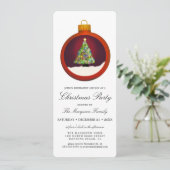 Glühende Lichter Tree Ornament Weihnachts-Party Einladung (Stehend Vorderseite)