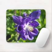 glühende lila Blume Mousepad (Mit Mouse)