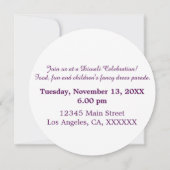 Glühende Lila Weinberge Ornament Happy Diwali Einladung (Rückseite)