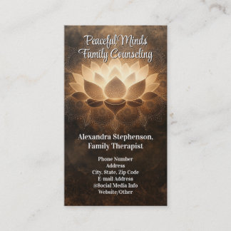 Glühende Lotus Counseling Therapie Psychotherapie Visitenkarte