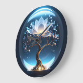 Glühende Lotus Globe-Uhr Große Wanduhr (Winkel)