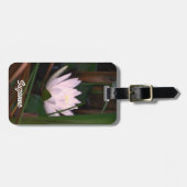Glühende Lotus Wasserlilie Blume Personalisiert Gepäckanhänger (Vorderseite horizontal)