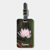 Glühende Lotus Wasserlilie Blume Personalisiert Gepäckanhänger (Vorderseite vertikal)