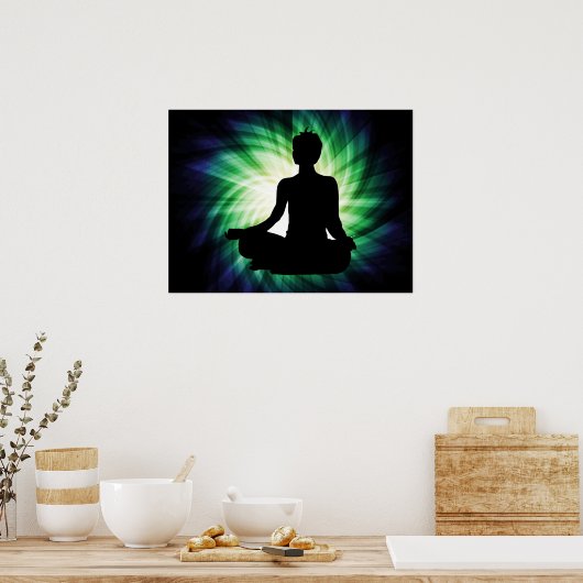 Glühende Meditation Ardha Poster (Küche)