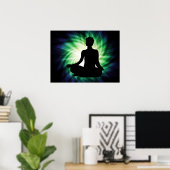 Glühende Meditation Ardha Poster (Heimbüro)