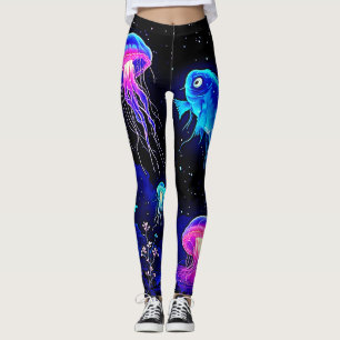 Glühende Meerestiefen Kunst Leggings