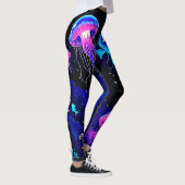 Glühende Meerestiefen Kunst Leggings (Rechts)