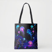 Glühende Meerestiefen Kunst Tasche (Vorderseite)