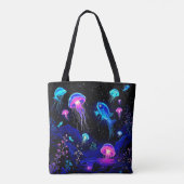 Glühende Meerestiefen Kunst Tasche (Rückseite)