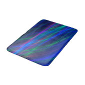 Glühende mehrfarbige Rays Badematte (Schrägansicht)