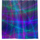 Glühende mehrfarbige Rays Duschvorhang (Vorderseite)