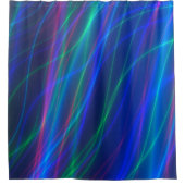 Glühende mehrfarbige Rays Duschvorhang (Vorderseite)