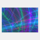 Glühende mehrfarbige Rays Geschenkpapier Set (Vorderseite)