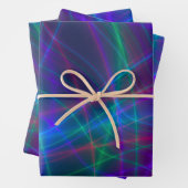 Glühende mehrfarbige Rays Geschenkpapier Set (Beispiel)