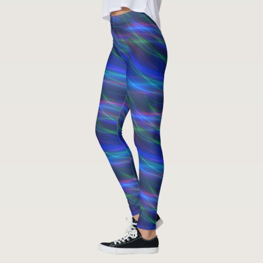 Glühende mehrfarbige Rays Leggings (Links)