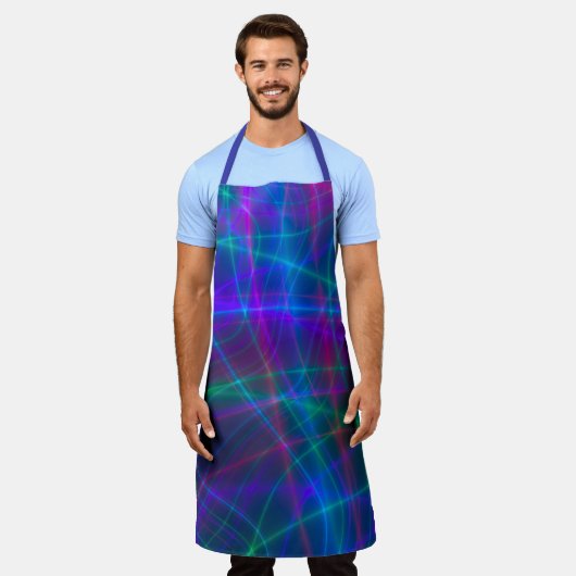 Glühende mehrfarbige Rays Schürze (Getragen)
