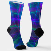 Glühende mehrfarbige Rays Socken (Gewinkelt)