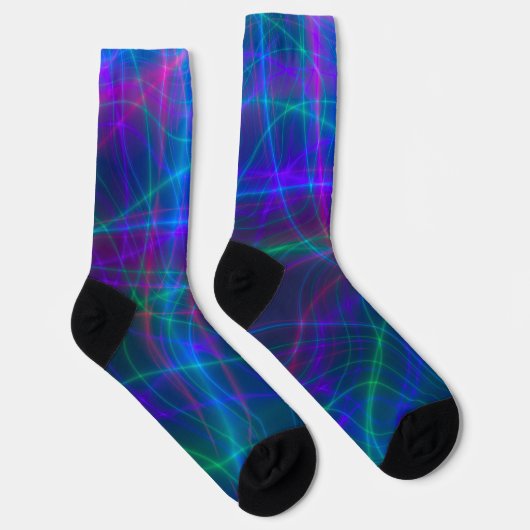 Glühende mehrfarbige Rays Socken (Rechts)